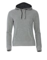 Dames Hoodie Clique Classic Grijs melange